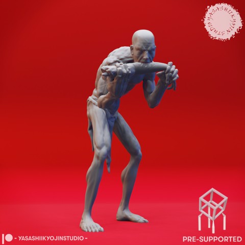 Image of Hungry Ghoul - Tabletop Miniature (Pre-Supported)