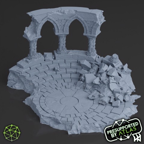 Image of Ruined Temple Diorama Base - Terrain