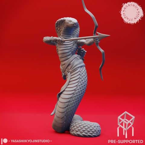 Image of Yuan-Ti Archer - Tabletop Miniature (Pre-Supported)