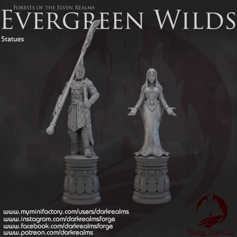 Image of Dark Realms - Evergreen Wilds - Elven Statues