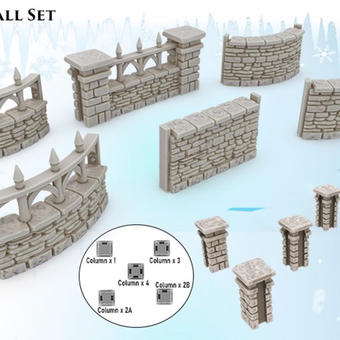 Image of Stone Wall Set - The Frost