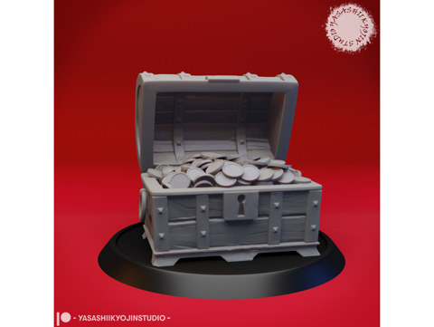 Image of Open Treasure Chest - D&D Miniature