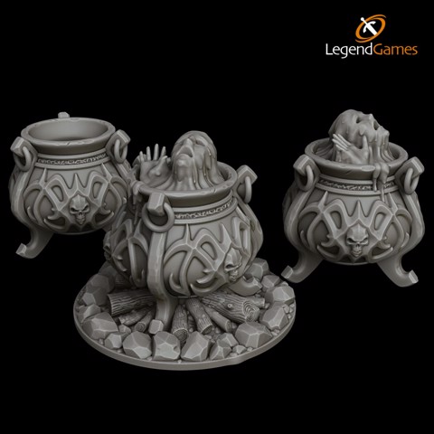 Image of LegendGames Summoning Cauldron - three versions for Halloween