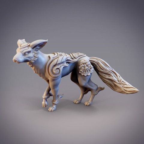 Image of Celestial Dog, mythical hound of Er Lang Shen