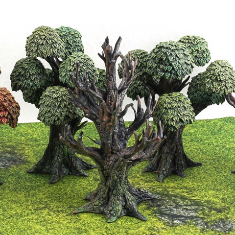 Image of Set of 5 3d printable trees