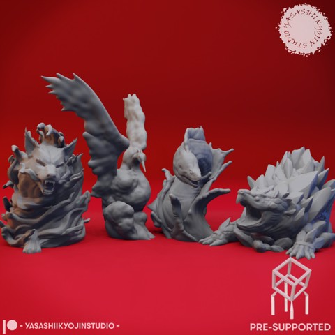 Image of Elementals - Tabletop Miniatures (Pre-Supported)