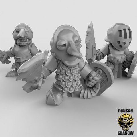 Image of Goblins in Heavy Armour with Swords (pre supported)