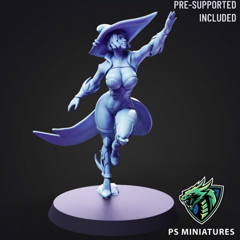 Image of Arcane Witch Pose 2 - 4 Variants and Pinup