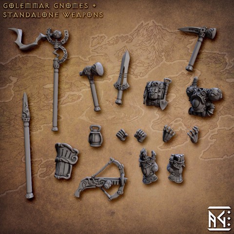 Image of Standalone Weapons and Hands (Gnomes of Golemmar)