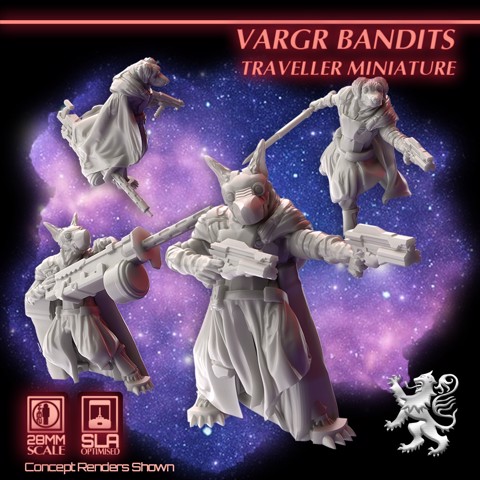 Image of Vargr Bandits - Traveller Miniatures