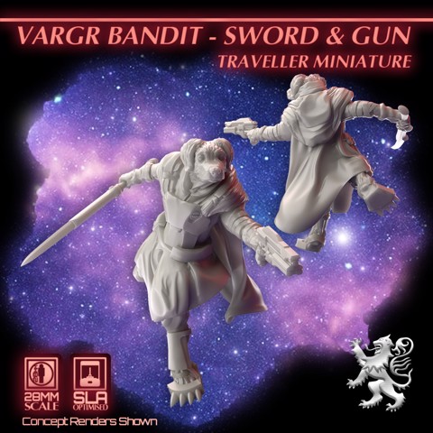 Image of Vargr Bandit - Sword and Gun
