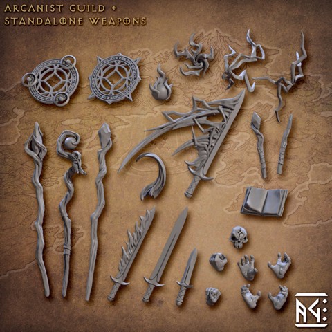 Image of Standalone Weapons and Hands (Arcanist's Guild)