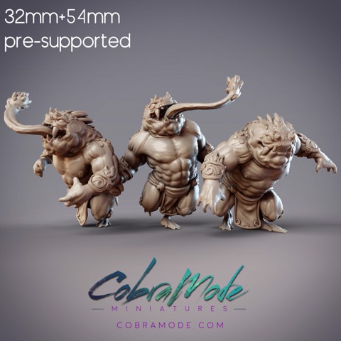 Image of Toad Ogre Thugs - Desert Hikiga 3-pack (Pre-supported)