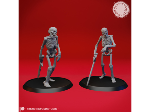 Image of Undead Skeleton Swordsmen - D&D Miniature