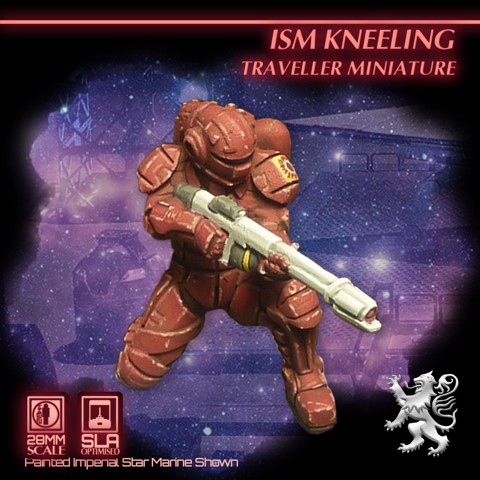 Image of Imperial Star Marine Kneeling Traveller Miniature