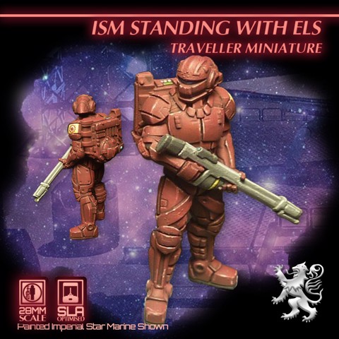 Image of Imperial Star Marine Standing with ELS Traveller Miniature