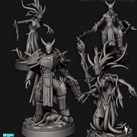 Image of Warrior and Caster - Demons of Change