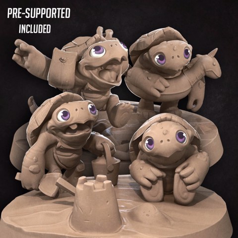 Image of [CURRENT TRIBES RELEASE] Tortle Babies (4 Models)