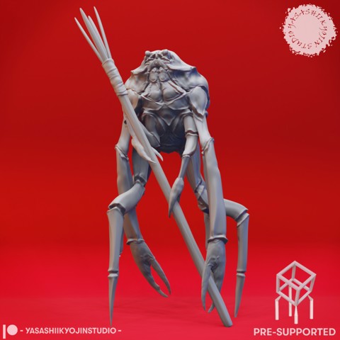 Image of Crabfolk Spear - Tabletop Miniature (Pre-Supported)