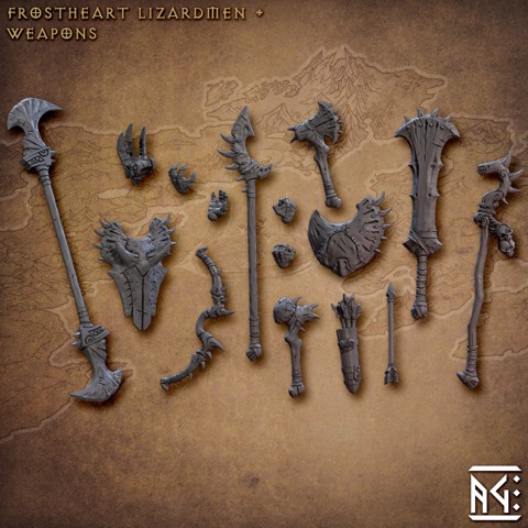 Image of Standalone Weapons and Hands (Frostheart Lizardmen)