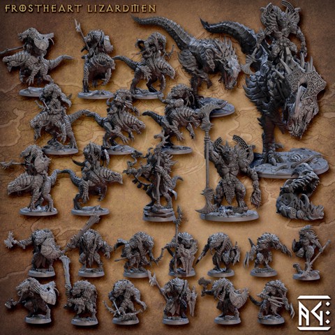 Image of Frostheart Lizardmen (Complete Set - 45)