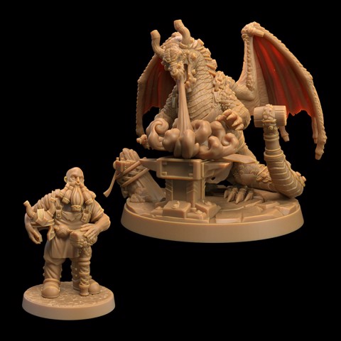 Image of Sussor, The Molten and Dwarf | PRESUPPORTED | Dragons of The Lodge