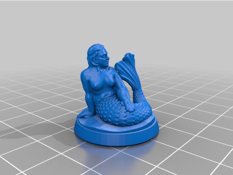 Image of Mermaid 28mm (Supportless, FDM-friendly)