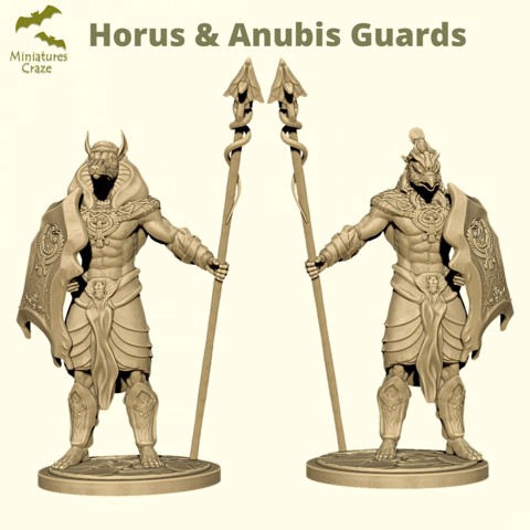 Image of Horus & Anubis - Egyptian Guards