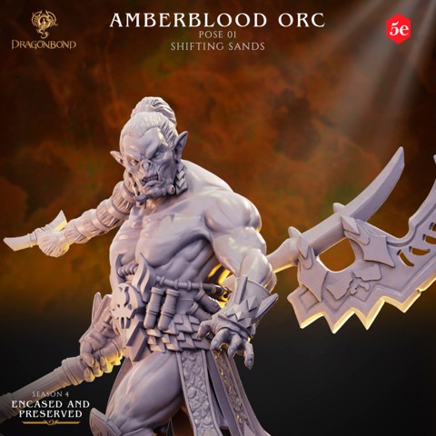 Image of Dragonbond Tribes Amberblood Orc x3 Poses