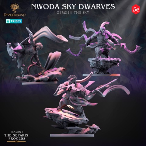 Image of Dragonbond: Nwoda Sky Dwarves x3 Poses