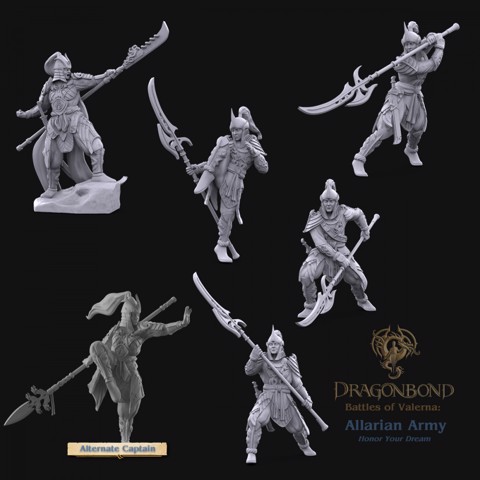 Image of Allarian Oathguard Halberdiers Unit from Dragonbond Wargame