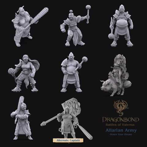 Image of Allarian Grand Guild Enforcers Unit from Dragonbond Wargame
