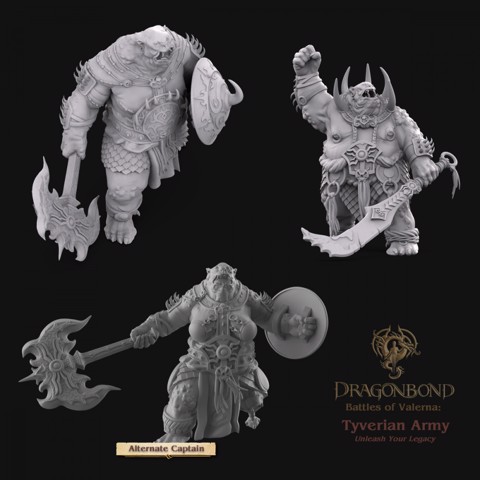 Image of Tyverian Ogerron Phalanx Unit from Dragonbond Wargame