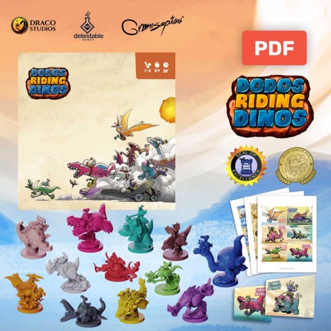 Image of Dodos Riding Dinos - Print & Play included!