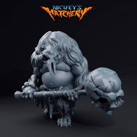 Image of Gnoll Brute with Skull Hammer | The Fisi Tribe of Whirlworld