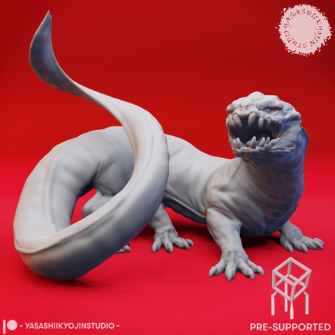 Image of Frost Salamander - Tabletop Miniature (Pre-Supported)