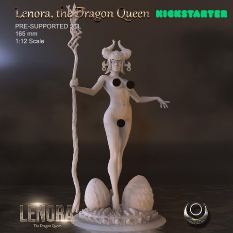 Image of Lenora, the Dragon Queen (Nude Version)