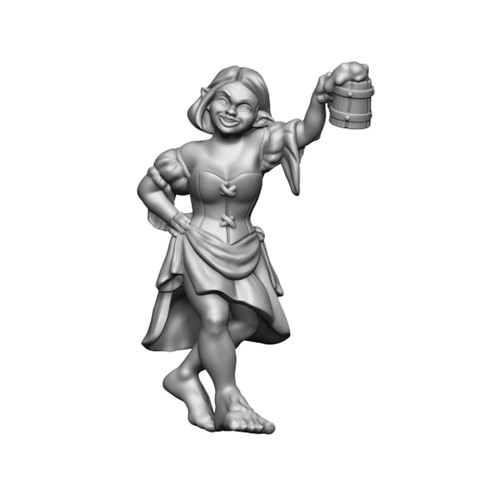 Image of Nora, Halfling Barmaid [Pre-supported]
