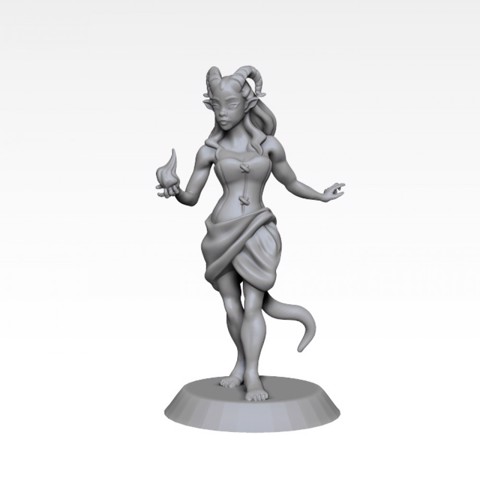 Image of Ellaria, Female Tiefling [Pre-Supported]