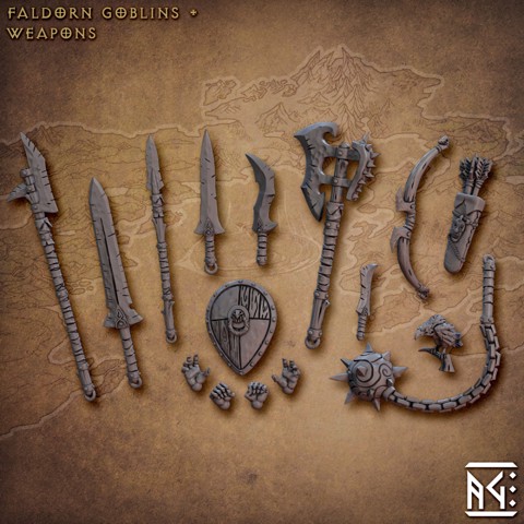 Image of Standalone Weapons and Hands (Faldorn Goblins)