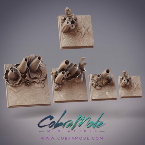 Image of Coral Reef Square Base Pack (4pcs)