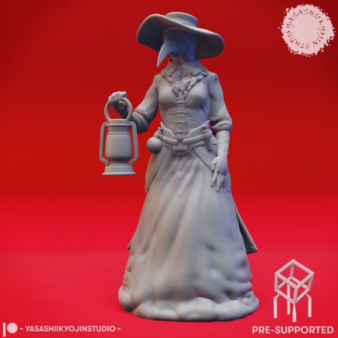 Image of Plague Doctor Lantern - Tabletop Miniature (Pre-Supported)