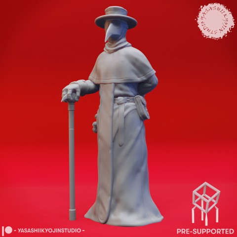 Image of Plague Doctor Cleric - Tabletop Miniature (Pre-Supported)