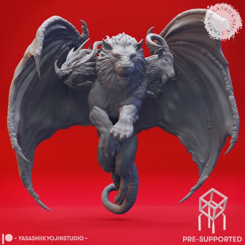 Image of Flying Chimera - Tabletop Miniature (Pre-Supported)