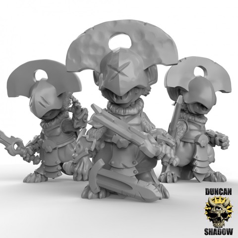 Image of Mousle  Black Executioners with Swords (Pre Supported)