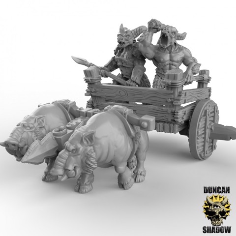 Image of Beastmen Chariot (pre supported)