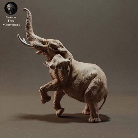 Image of African Bush Elephant Bull Standing