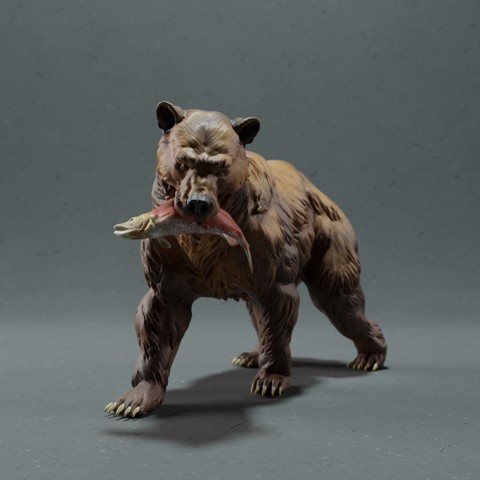 Image of Grizzly Bear - Salmon