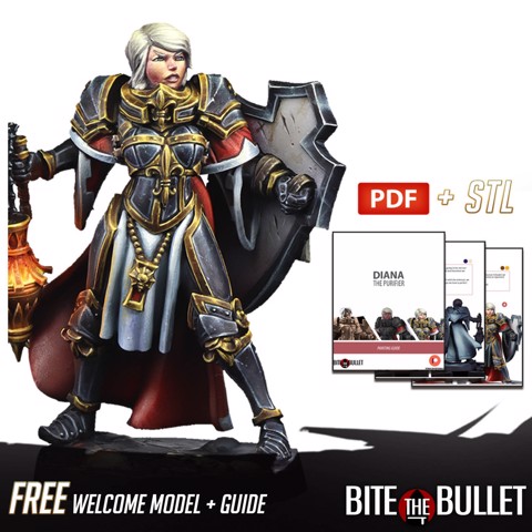 Image of [Free] Model + Painting Guide (Diana, the War Sister Purifier)