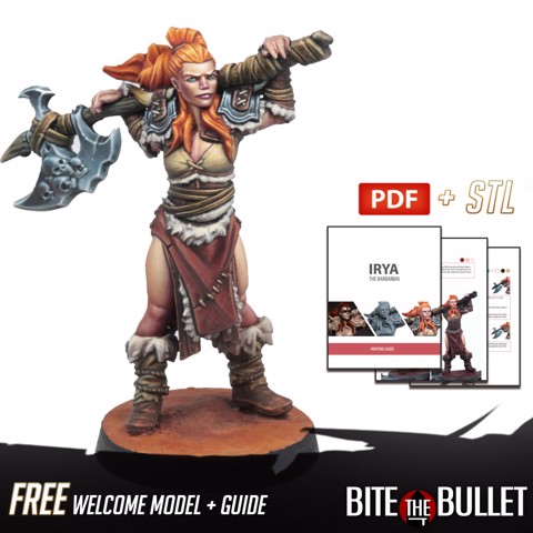 Image of [Free] Welcome Model + Painting Guide (Irya, the Barbarian)